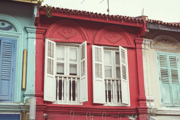 Obraz premium house with white shutters