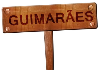 Guimaraes road sign, 3D rendering