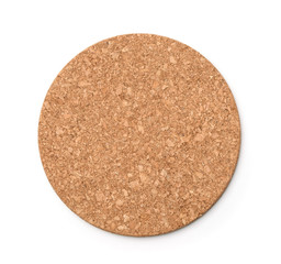 Top view of round  cork trivet © Coprid