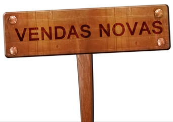 Vendas novas road sign, 3D rendering