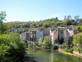 Fototapeta na wymiar Small town Sauve in the Gard department in southern France