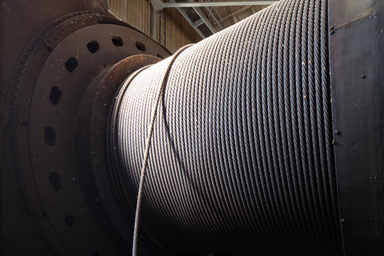 Cable reel, Anselmo Mine, Butte, Montana, United States of America 