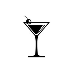 Cocktail glass cup icon vector illustration graphic design