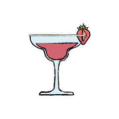 Cocktail glass cup icon vector illustration graphic design
