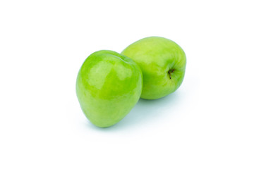 Jujube, Indian jujube, Chinese jujube isolated on white backgrou