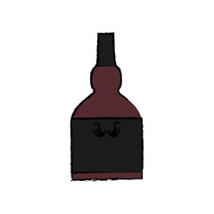 Whisky glass bottle icon vector illustration graphic design
