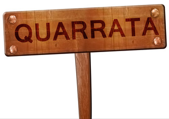 Quarrata road sign, 3D rendering