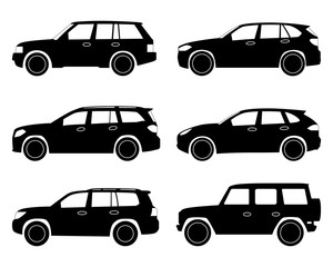 car icon. suv set.