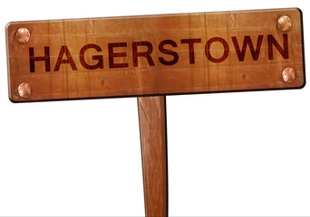 hagerstown road sign, 3D rendering