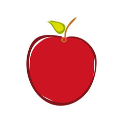 Delicious apple fruit icon vector illustration graphic design