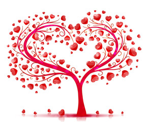Obraz na płótnie Canvas Love tree vector