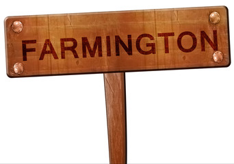 farmington road sign, 3D rendering