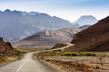 Mountains at the road from Tata to Tagmoute, Morocco