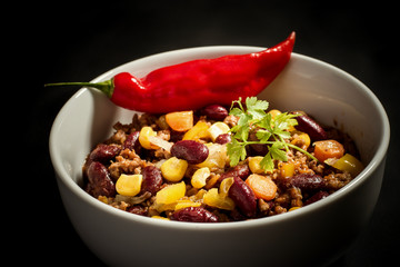 Chili con Carne on black