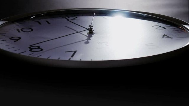 Clock time lapse - dramatic lighting 4 K