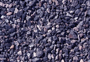 Pile of blue toned gravel stones.