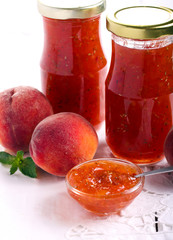 Peach and rosemary jam