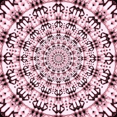 Bright symmetric 3D illustration, from a variety of colors and shades  for the tiles or mosaic or stained glass.