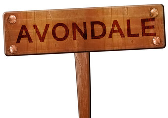 avondale road sign, 3D rendering