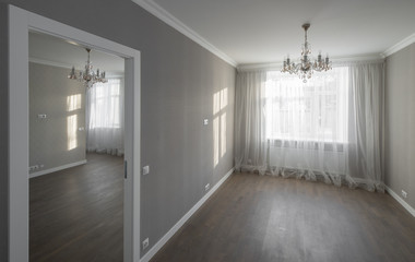 Modern contemporary interior. Emty flat.