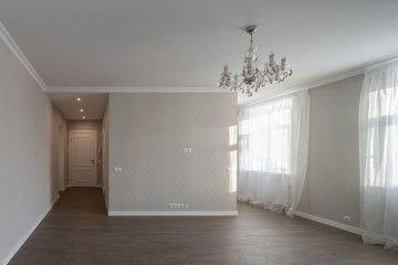 Modern contemporary interior. Emty flat.