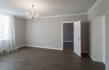 Modern contemporary interior. Emty flat.