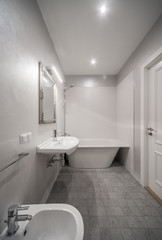 Modern contemporary interior. Bathroom.