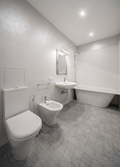 Fototapeta na wymiar Modern contemporary interior. Bathroom.