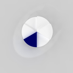 3d rendering of pie chart for business concept info graphic desi