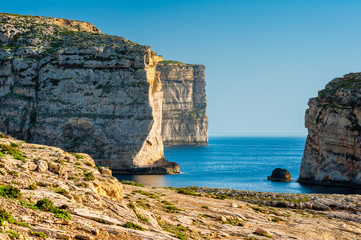 Cliffs on West Coast of Gozo Malta
