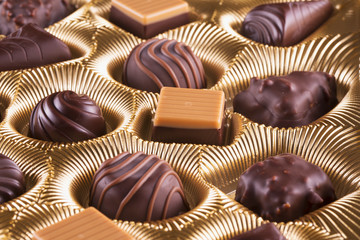 Chocolate box with chocolates of different kinds