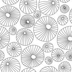 Fototapeta na wymiar Abstract seamless vector pattern with doodle circles