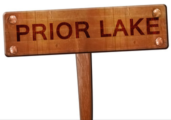 prior lake road sign, 3D rendering