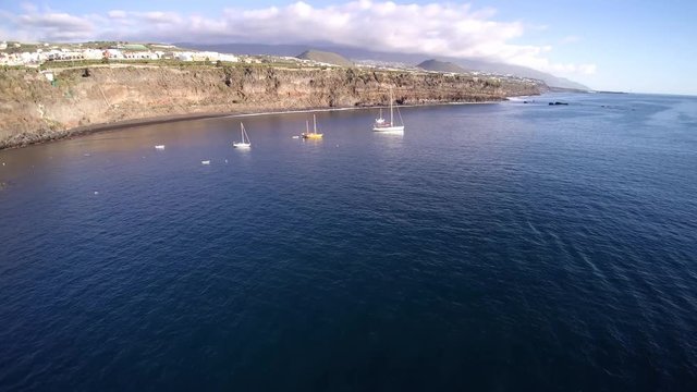 Ships anchored 01 - by Drone