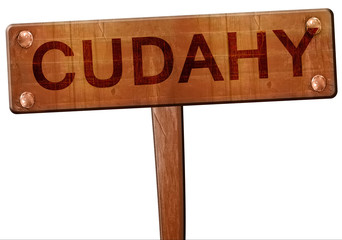 cudahy road sign, 3D rendering