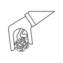 Isolated human brain icon vector illustration graphic design