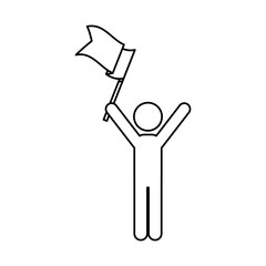 Success man pictrogram icon vector illustration graphic design