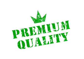 Rubber Stamp Premium Quality with crown. Vector illustration