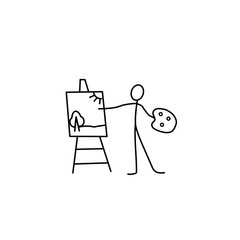 Artist stick figure