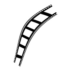 Fototapeta premium film strip icon over white background. entertainment and technology design. vector illustration