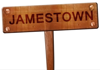 jamestown road sign, 3D rendering
