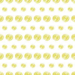 Gold Painted Marker Dots Seamless Pattern