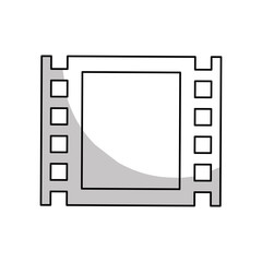 film strip icon over white background. entertainment and technology design. vector illustration