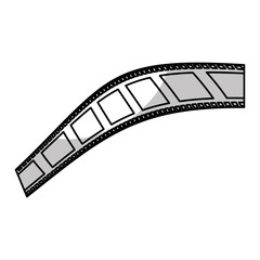 film strip icon over white background. entertainment and technology design. vector illustration
