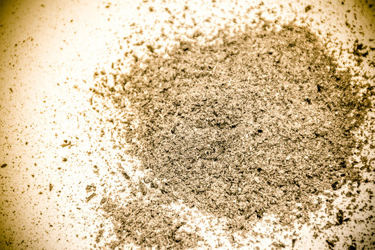 Ashes, A Pile Of Ash Isolated On A White Background