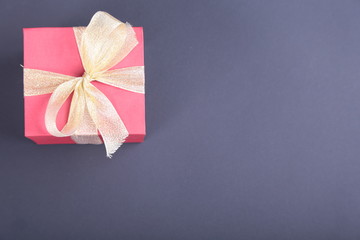 Gift boxes with bow on black background