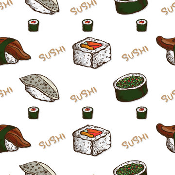 pattern sushi drawing graphic  design objects wallpaper