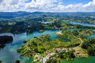 Foto op Canvas Panoramic view from Rock of Guatape in  Medellin, Colombia  © sevenkingdom