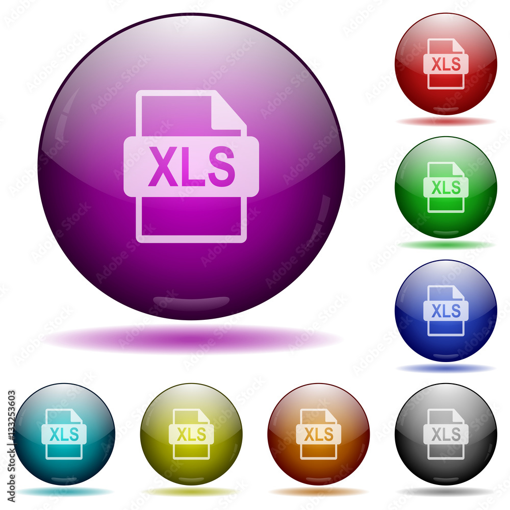 Poster xls file format glass sphere buttons