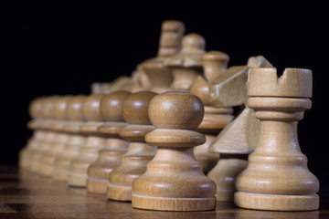 Fototapeta na wymiar Indian wooden chess